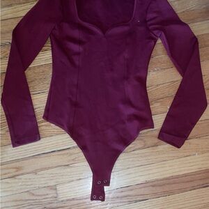 Abercrombie & Fitch Burgundy Bodysuit